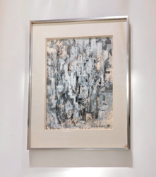 P 287 JC Abstraction on paper signed by Franz Van Montfort 1971