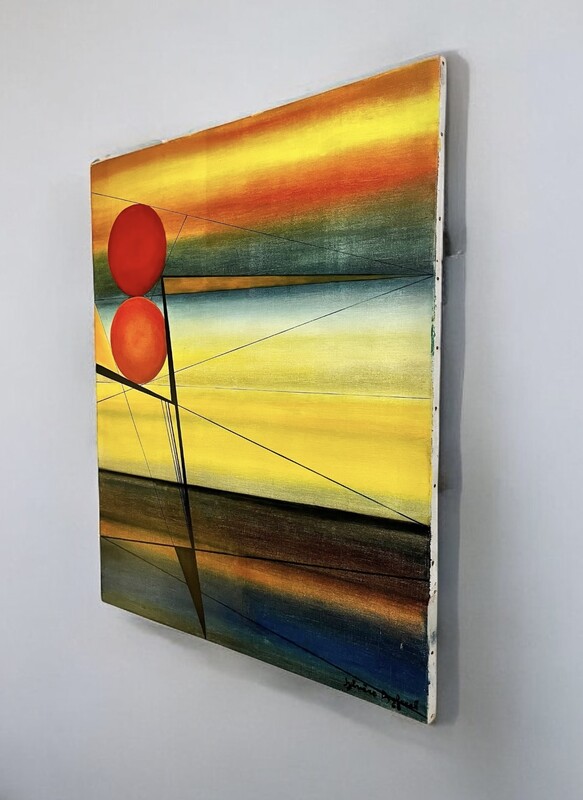 P 295 XXL abstract painting signed Sylvère DECLERCK, 1968