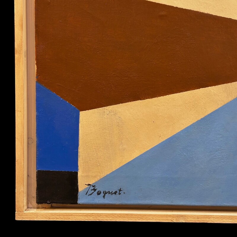 P 296 AS  Abstract painting signed Jean Boquet (1908-1976), oil on canvas