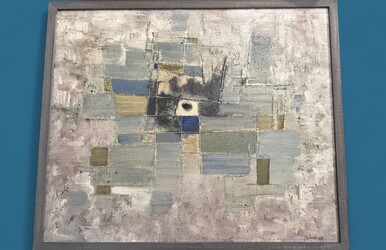 P 297 AS  Jef Verbrak(1924-2007), oil on canvas,abstract period ,signed and dated, new framework 