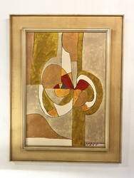 P 299  RP abstract painting signed C. Adriand, 1962