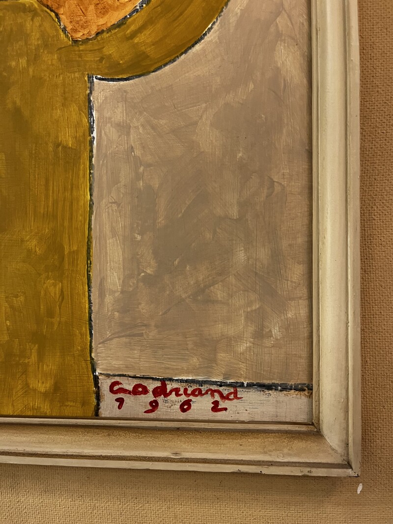 P 299  RP abstract painting signed C. Adriand, 1962