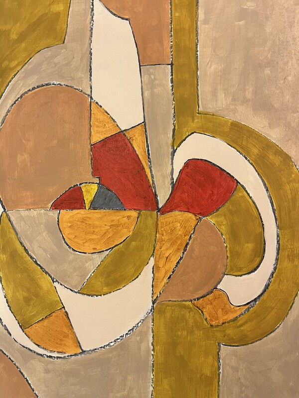 P 299  RP abstract painting signed C. Adriand, 1962