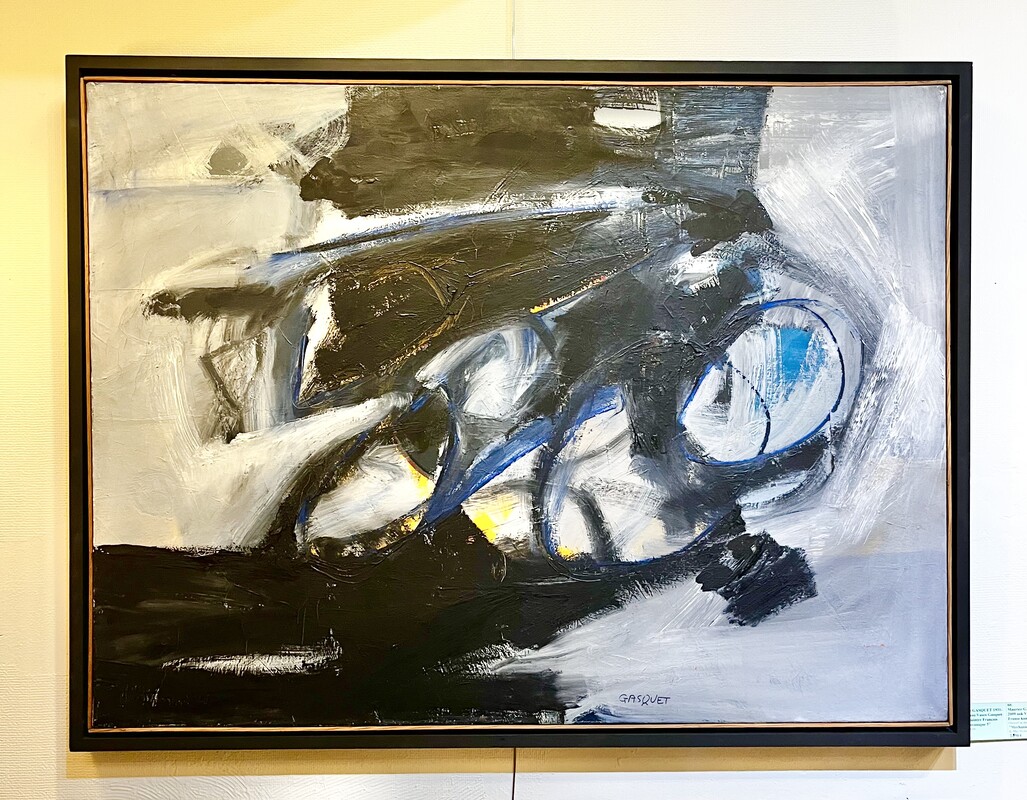 P 300 XXL abstract oil on canvas signed Gasquet. 