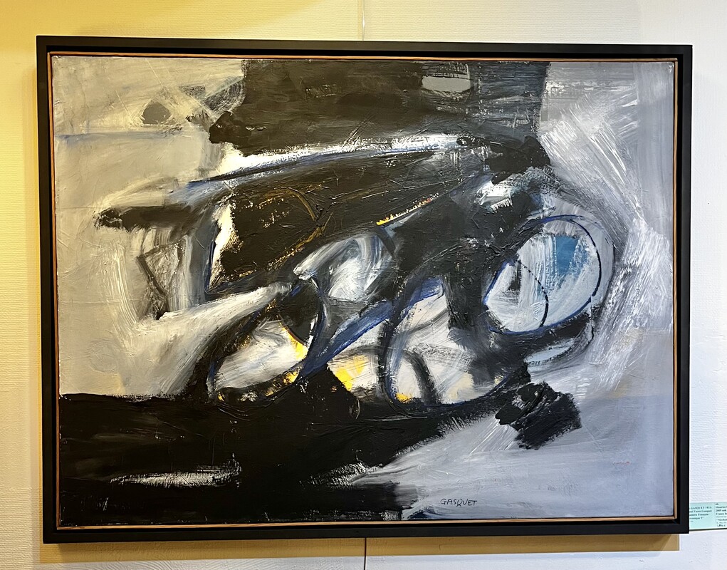 P 300 XXL abstract oil on canvas signed Gasquet. 