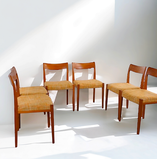 S 217 JC Set of 6 teak chairs by Nils Jonsson for Troeds, Denmark 1960s