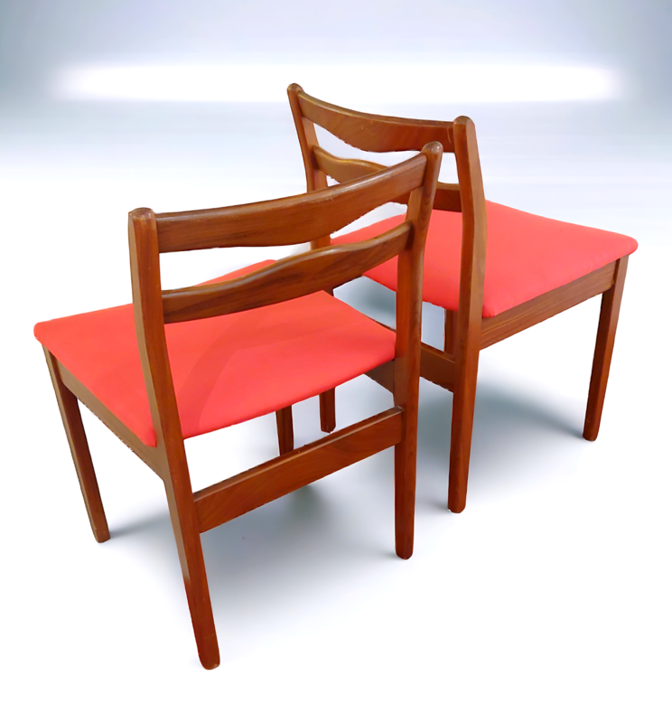 S 229 JC Set 6 teak scandinavian chairs, 1960s