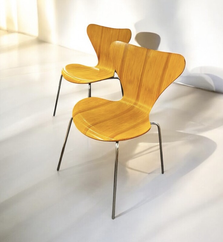 S 235 RP SERIES 7 BUTTERFLY CHAIR BY ARNE JACOBSEN  FOR FRITZ HANSEN