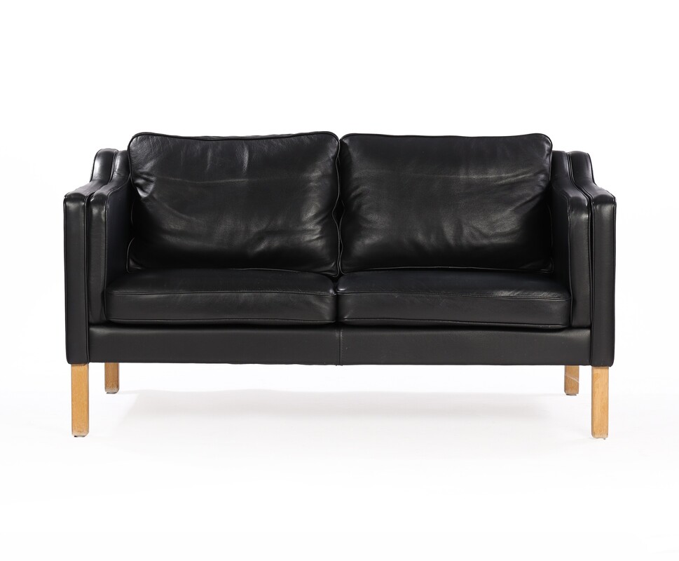 S 239 JC 2 seater leather sofa Denmark 1980s