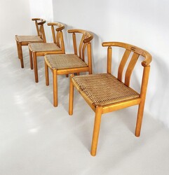 S 242 FS set of 4 vintage swedish chairs 