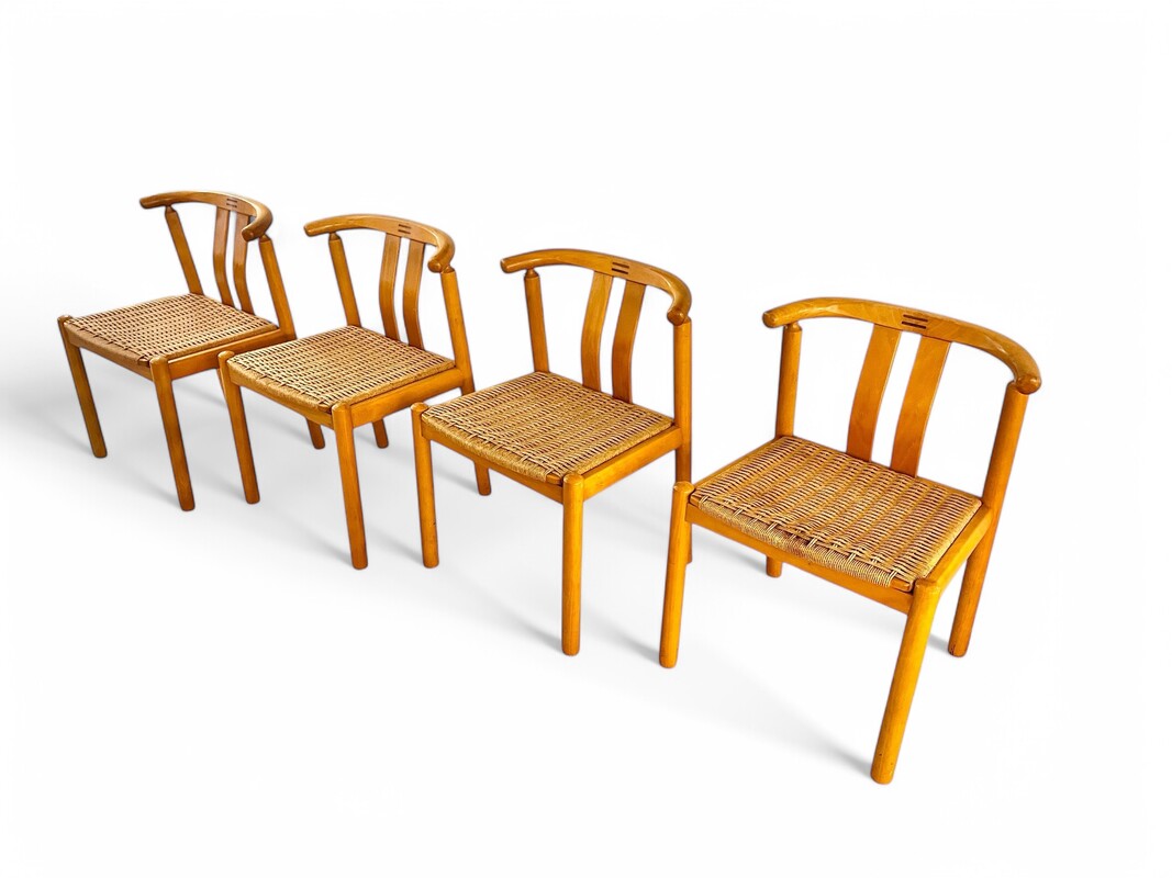 S 242 FS set of 4 vintage swedish chairs 