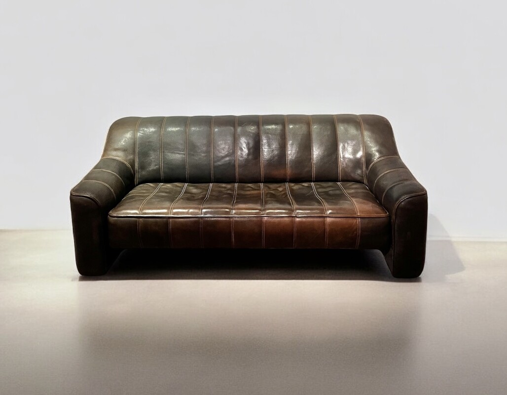 S 261 CW 3 seats brown leather sofa by De Sede