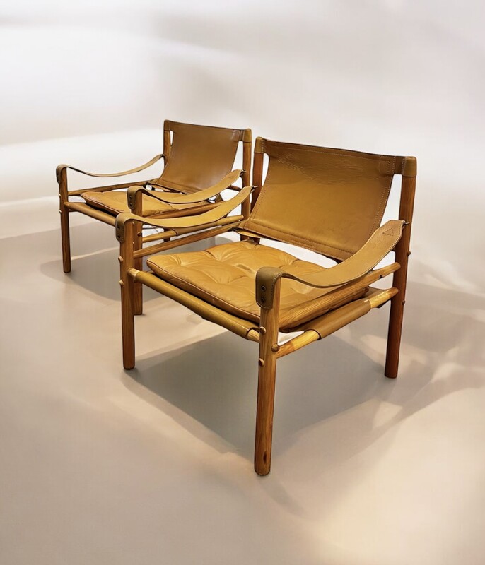 S 262 APO pair of Sirocco chairs by Arne Norel 