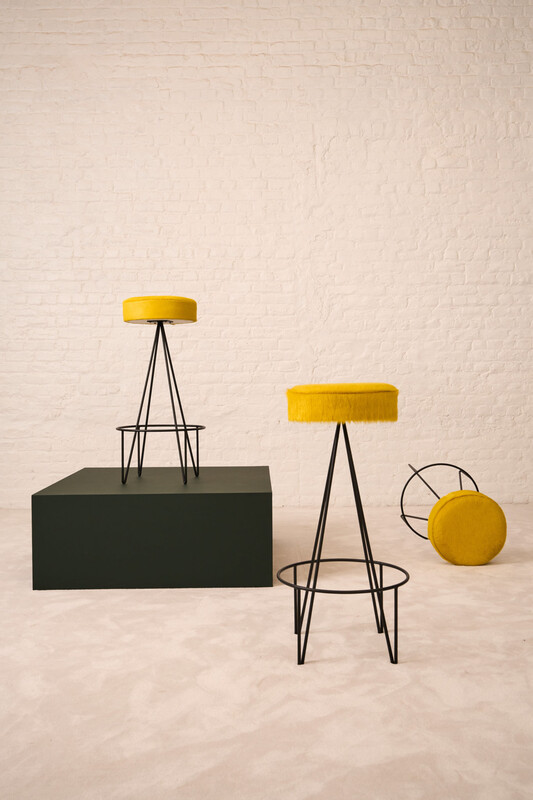 S 263 LH set of 3 bar stools by Frederic Weinberg, 1950’s