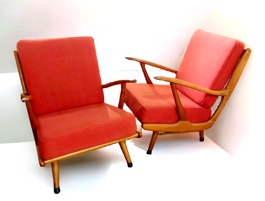 S 281 JC Pair armchairs by B. Sprij Vlaardingen, Holland 1950s