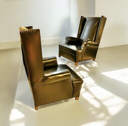 S 283 YD pair of armchairs by J Dumont 