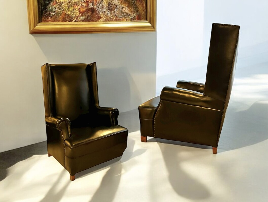 S 283 YD pair of armchairs by J Dumont 