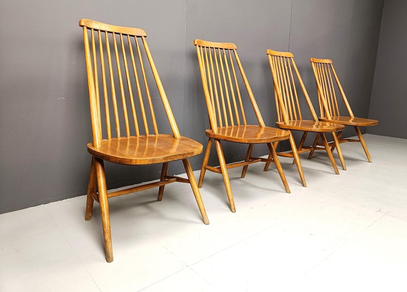 S 287 GOT set of 4 midcentury chairs by Tapio Wirkkala  