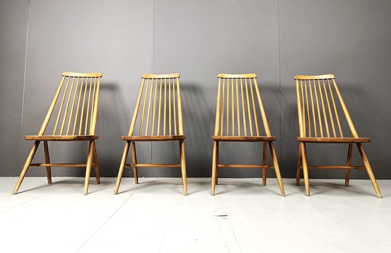 S 287 GOT set of 4 midcentury chairs by Tapio Wirkkala  