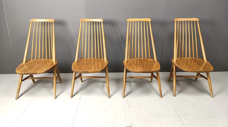 S 287 GOT set of 4 midcentury chairs by Tapio Wirkkala  