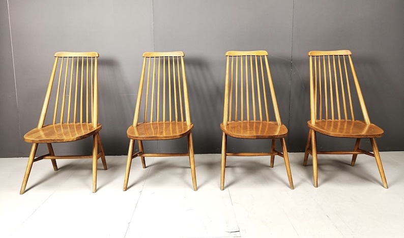 S 287 GOT set of 4 midcentury chairs by Tapio Wirkkala  