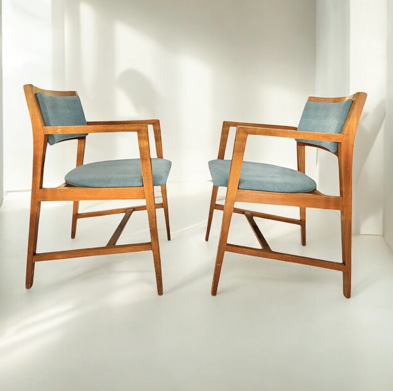 S 297 AV pair of Edward Wormley armchairs for DUNBAR 