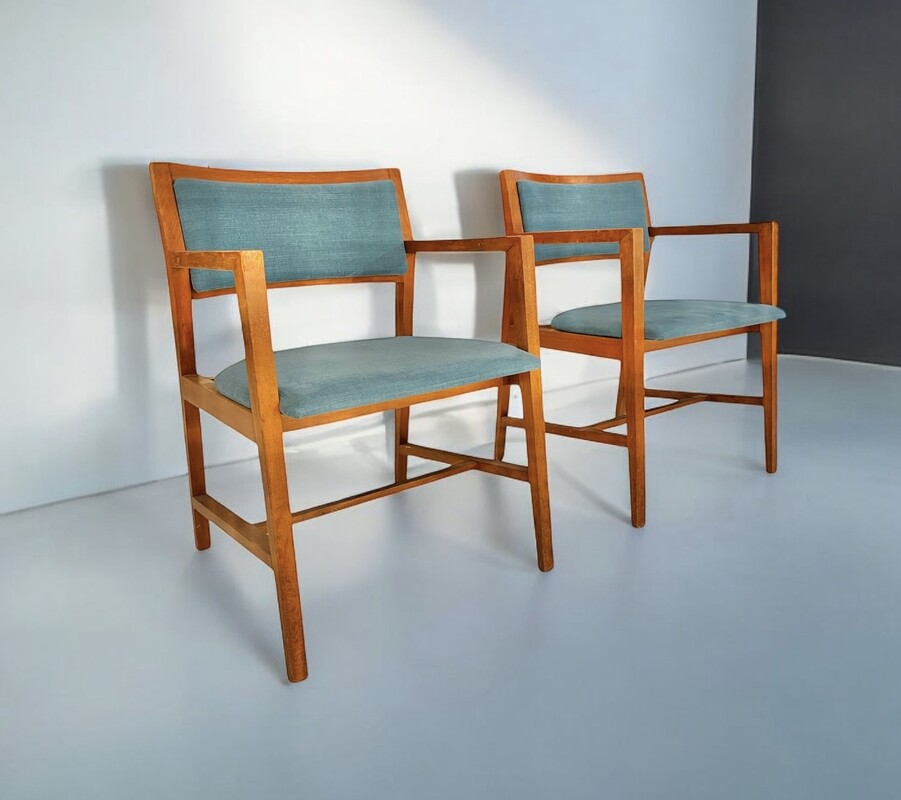 S 297 AV pair of Edward Wormley armchairs for DUNBAR 