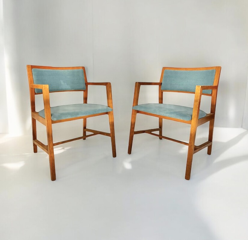 S 297 YD pair of Edward Wormley armchairs for DUNBAR 