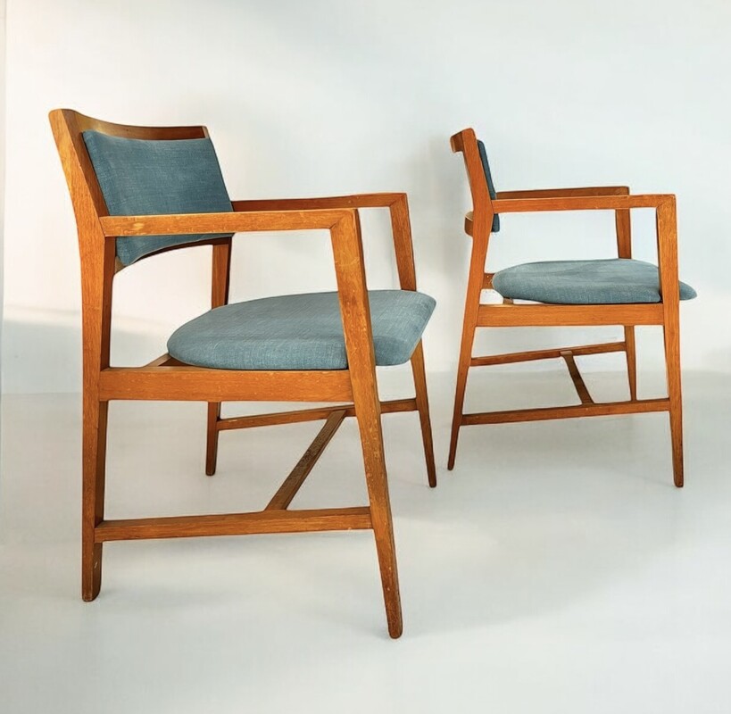 S 297 YD pair of Edward Wormley armchairs for DUNBAR 