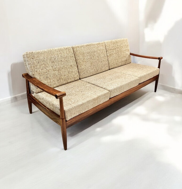 S 305 JD/RC Vintage palissander 3-seater sofa, Denmark 1960's