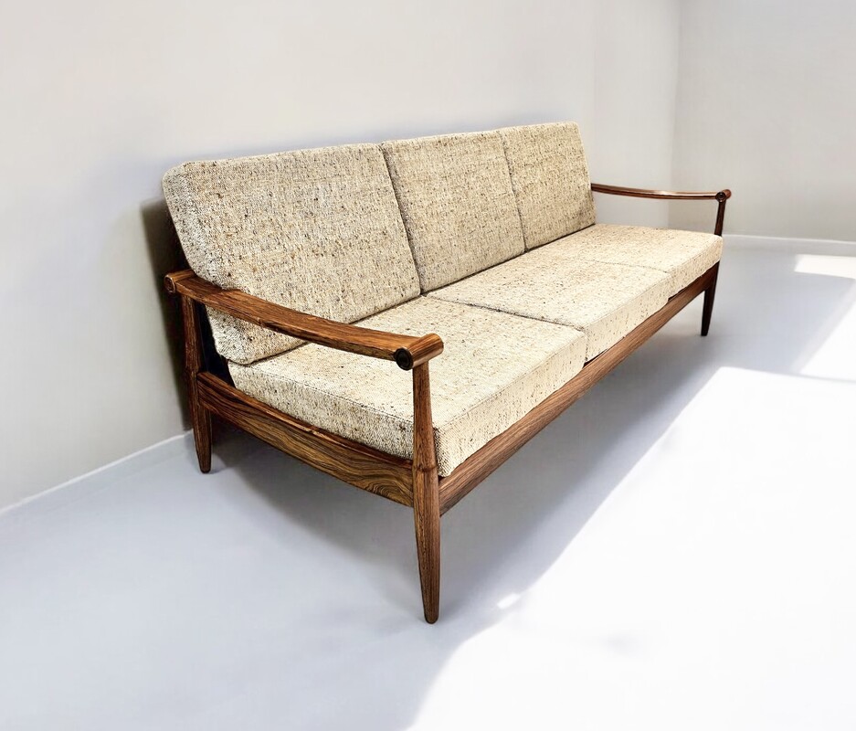 S 305 JD/RC Vintage palissander 3-seater sofa, Denmark 1960's