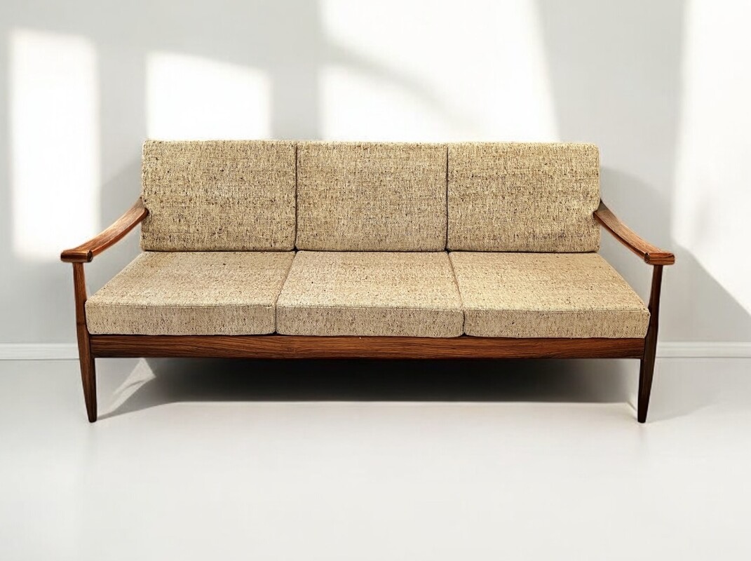 S 305 JD/RC Vintage palissander 3-seater sofa, Denmark 1960's