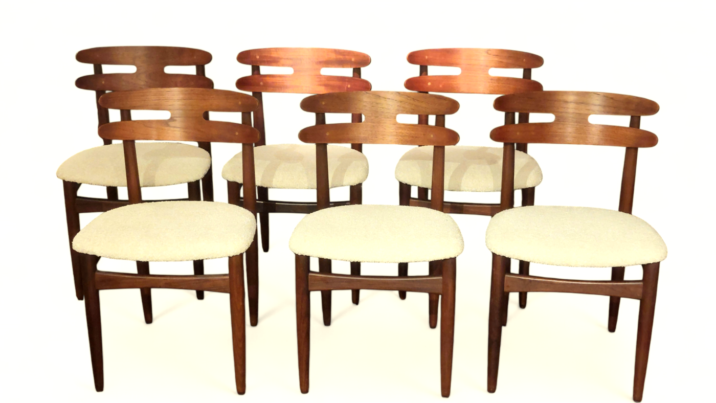 S 320 JC set 6 rosewood chairs by Johannes Andersen for Bramin