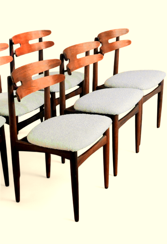 S 320 JC set 6 rosewood chairs by Johannes Andersen for Bramin