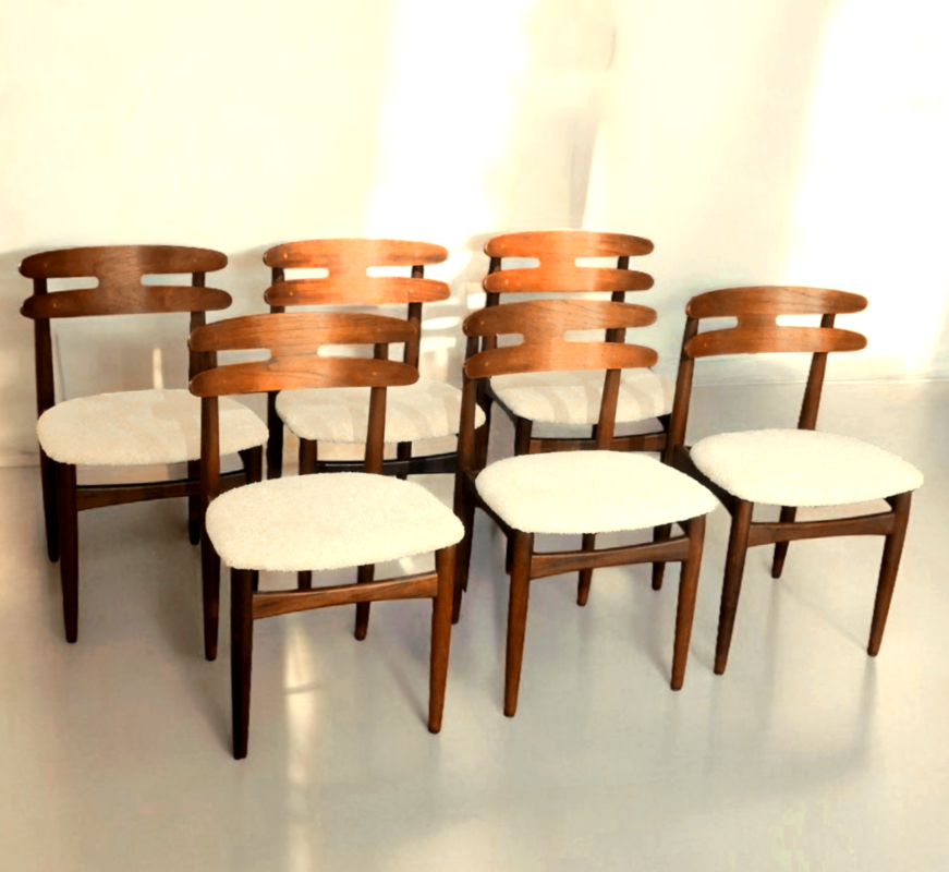 S 320 JC set 6 rosewood chairs by Johannes Andersen for Bramin