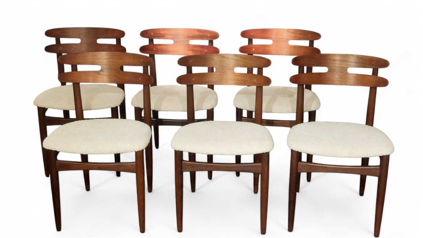 S 320 JC set 6 rosewood chairs by Johannes Andersen for Bramin