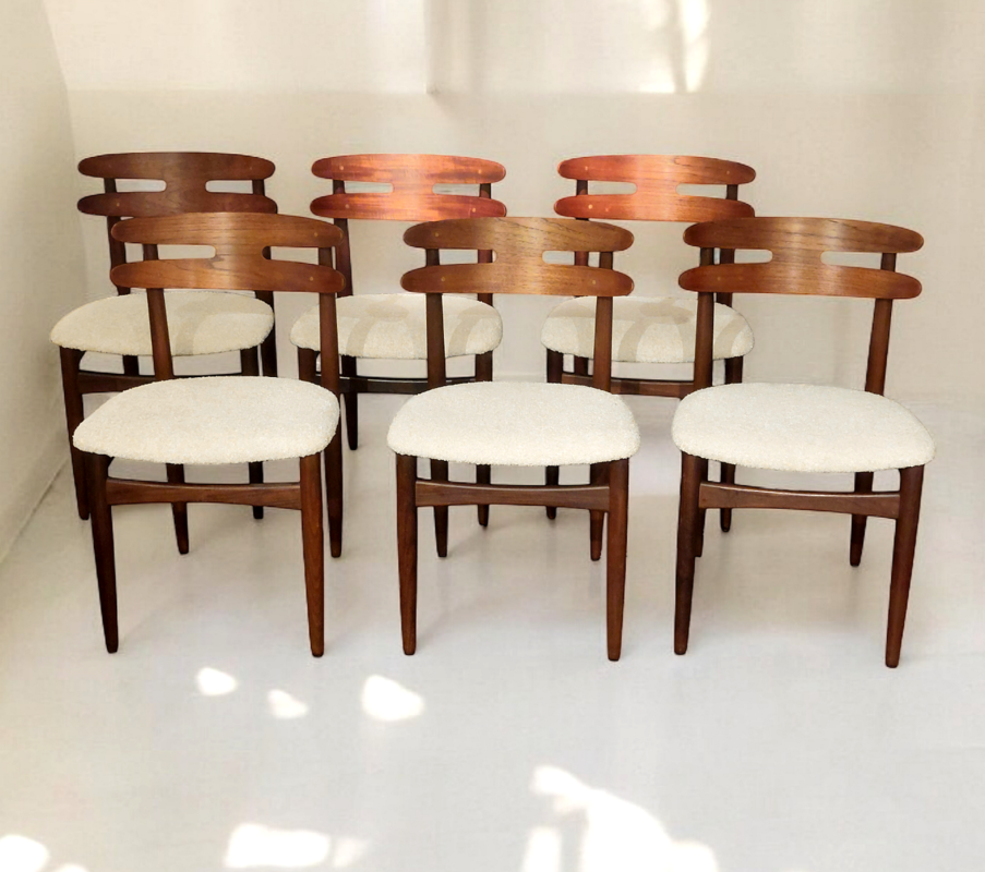 S 320 JC set 6 rosewood chairs by Johannes Andersen for Bramin